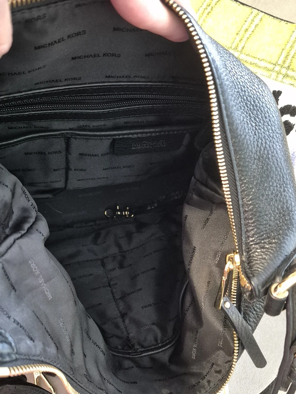 MICHAEL KORS Lupita Black Leather Hobo Bag
